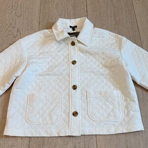 Express Diamond Quilted Cropped Shacket in Size XS | Brand New With Tags